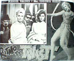 Borolas, Elizabeth Campbell, Luis Aragón, Erika Carlsson y María Eugenia Rubio en A Ritmo de twist