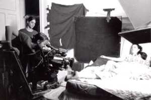 Valentina Leduc durante el rodaje de La historia de I y O