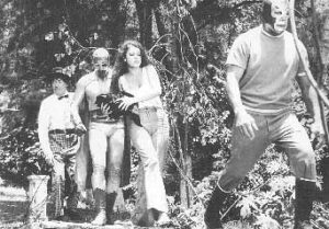 Manolín, Zovek, Christa Linder y Blue Demon en La invasión de los muertos