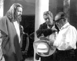 Claudio Brook, José Llamas Ultreras y Miguel Zacarías en el rodaje de Jesús Nuestro Señor